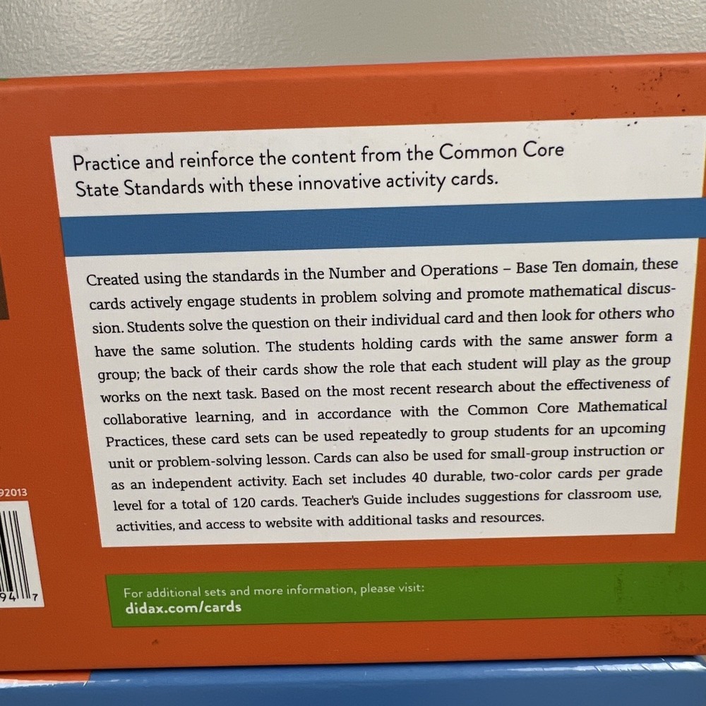 Common Core Collaborative Cards Base 10‎ And Algebraic Thinking Set Of 2 - Picture 3 of 7